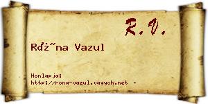 Róna Vazul névjegykártya